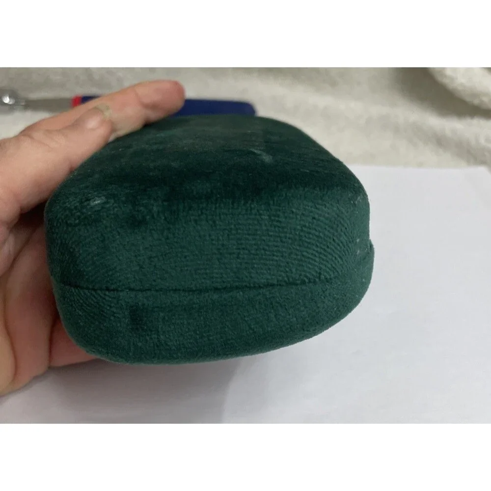 NEW GUCCI TEAL GREEN VELVET LARGE CASE EYEGLASSES SUNGLASSES CASE